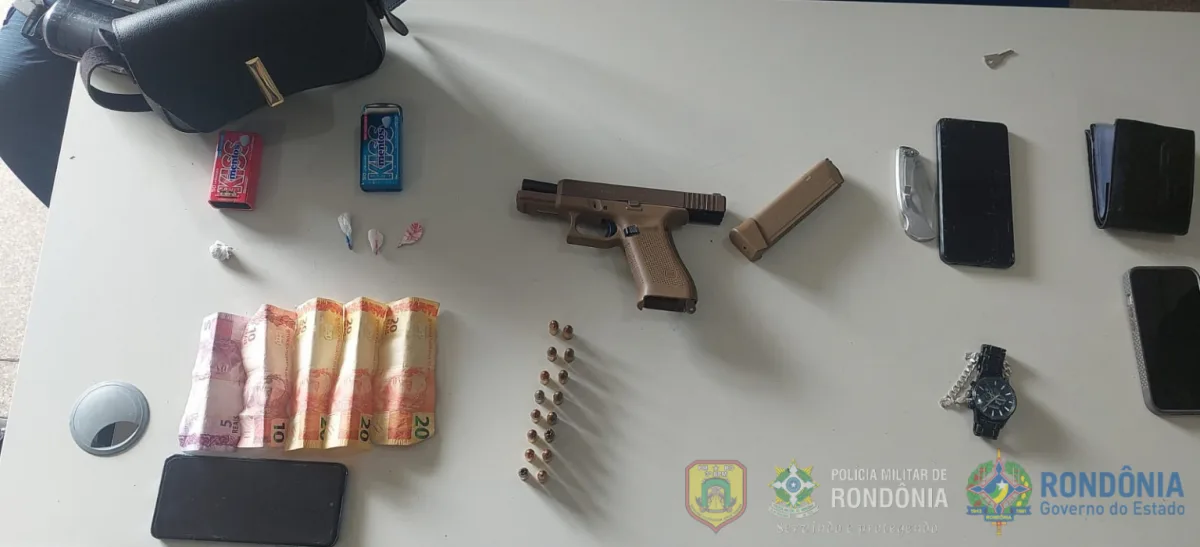 AÇÃO DA POLÍCIA MILITAR EM ADEGA TERMINA COM QUATRO PRESOS E APREENSÃO DE ARMA E DROGAS EM VILHENA