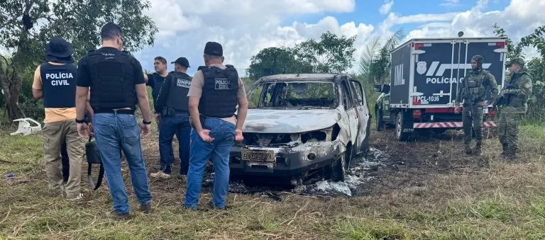 FORÇAS DE SEGURANÇA ATUAM EM ÁREA RURAL PARA REMOÇÃO DE CORPO DE POLICIAL CIVIL